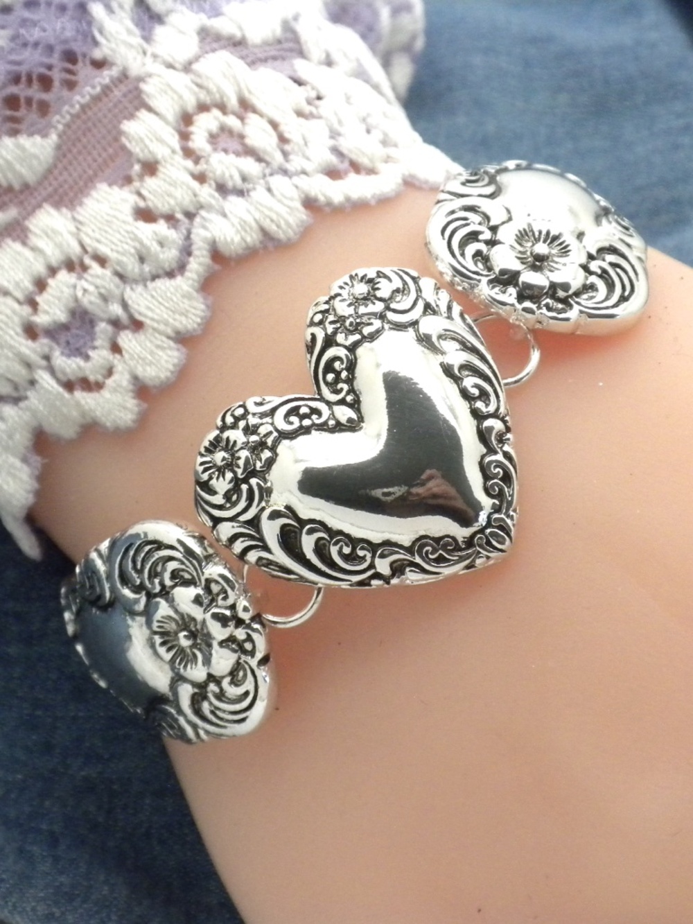 Heart Magnetic Handmade Spoon Replica Bracelet